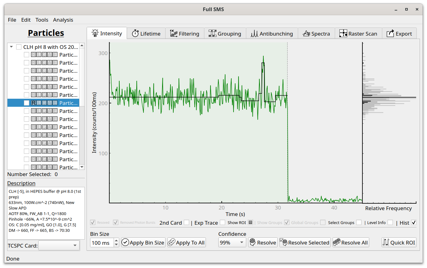 Raster Scan tab in the GUI
